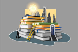 Well-stocked library with curriculum resources