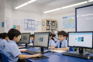 Computer lab with latest educational software